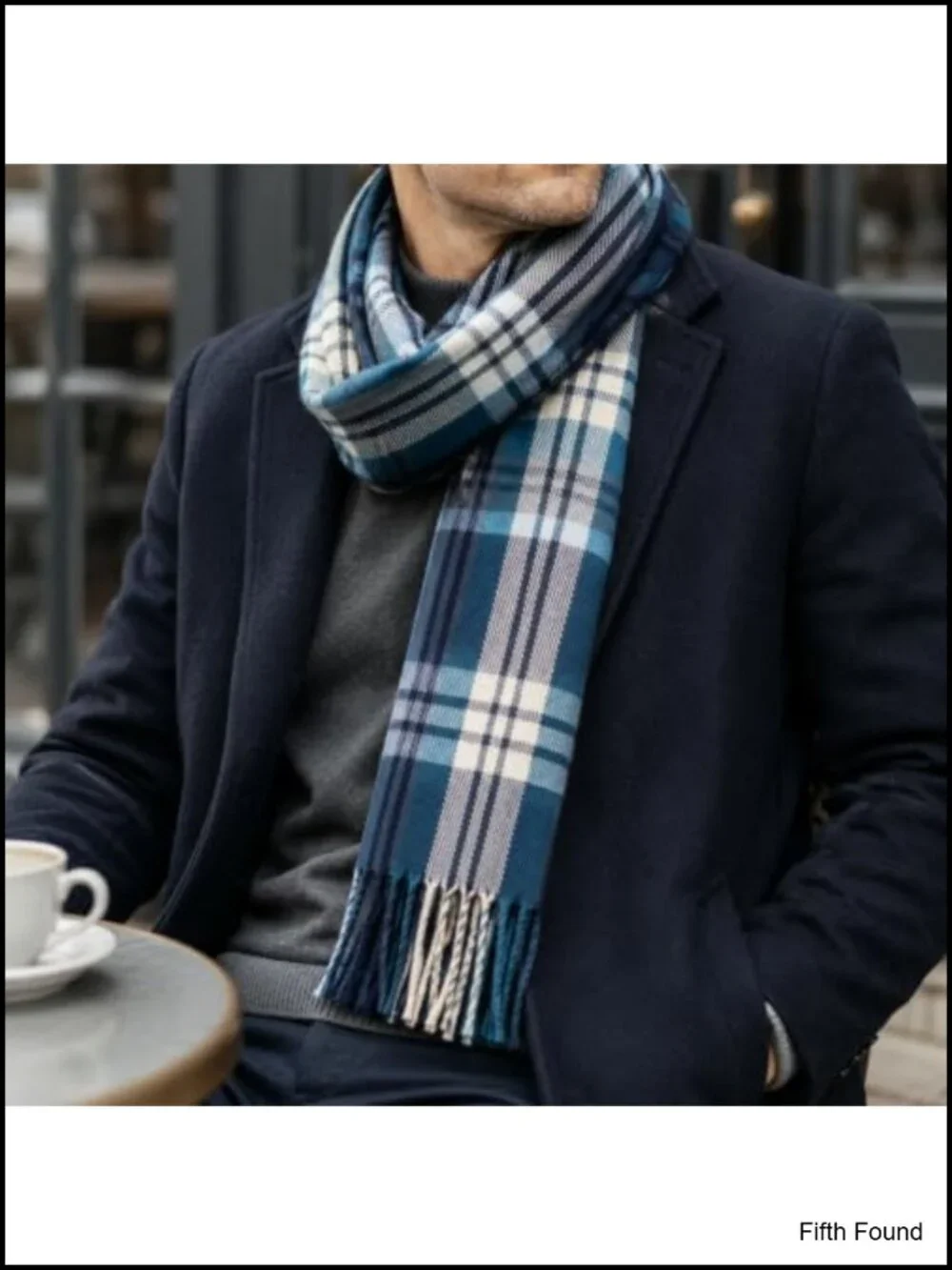 Women's Chunky Plaid Blanket Scarf Shawl Wrap with Fringe Winter